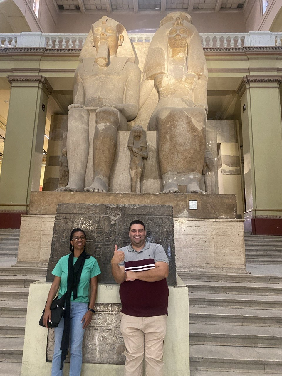 Wael guiding inside the Egyptian Museum